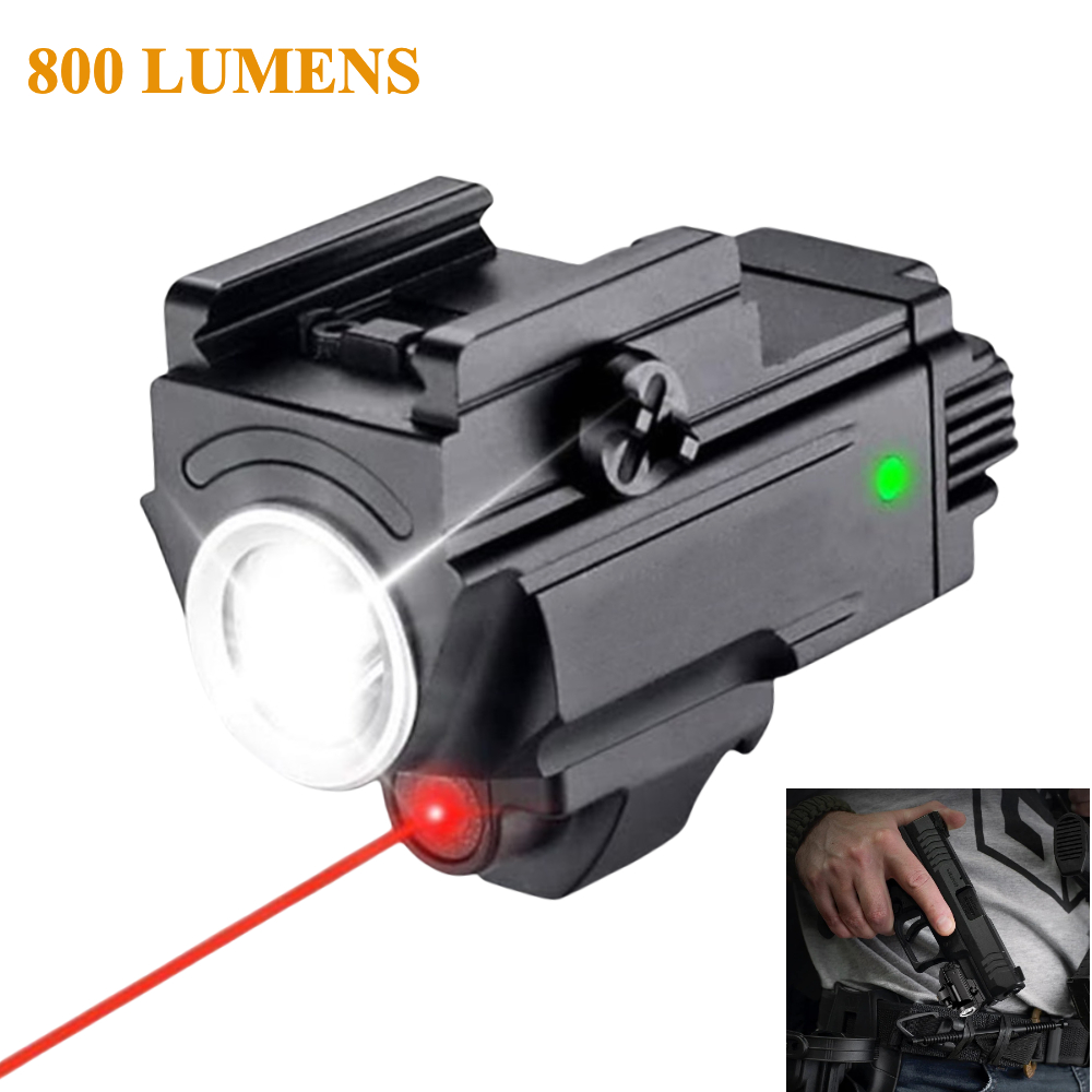Timing Light Gun - 800 ルーメン戦術 LED 懐中電灯コンボグリーン/レッドドット武器ガンライト屋外狩猟フィット 20 ミリメートルレールおうし座グロック