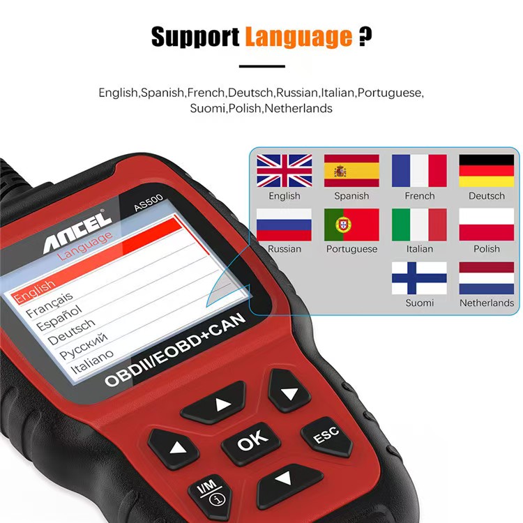 Car Repair Tools - すべてのOBDII機能、多言語対応、自動車エンジンアナライザー、故障診断修理ツール、コードリーダー、データストリーム、エラーコード消去