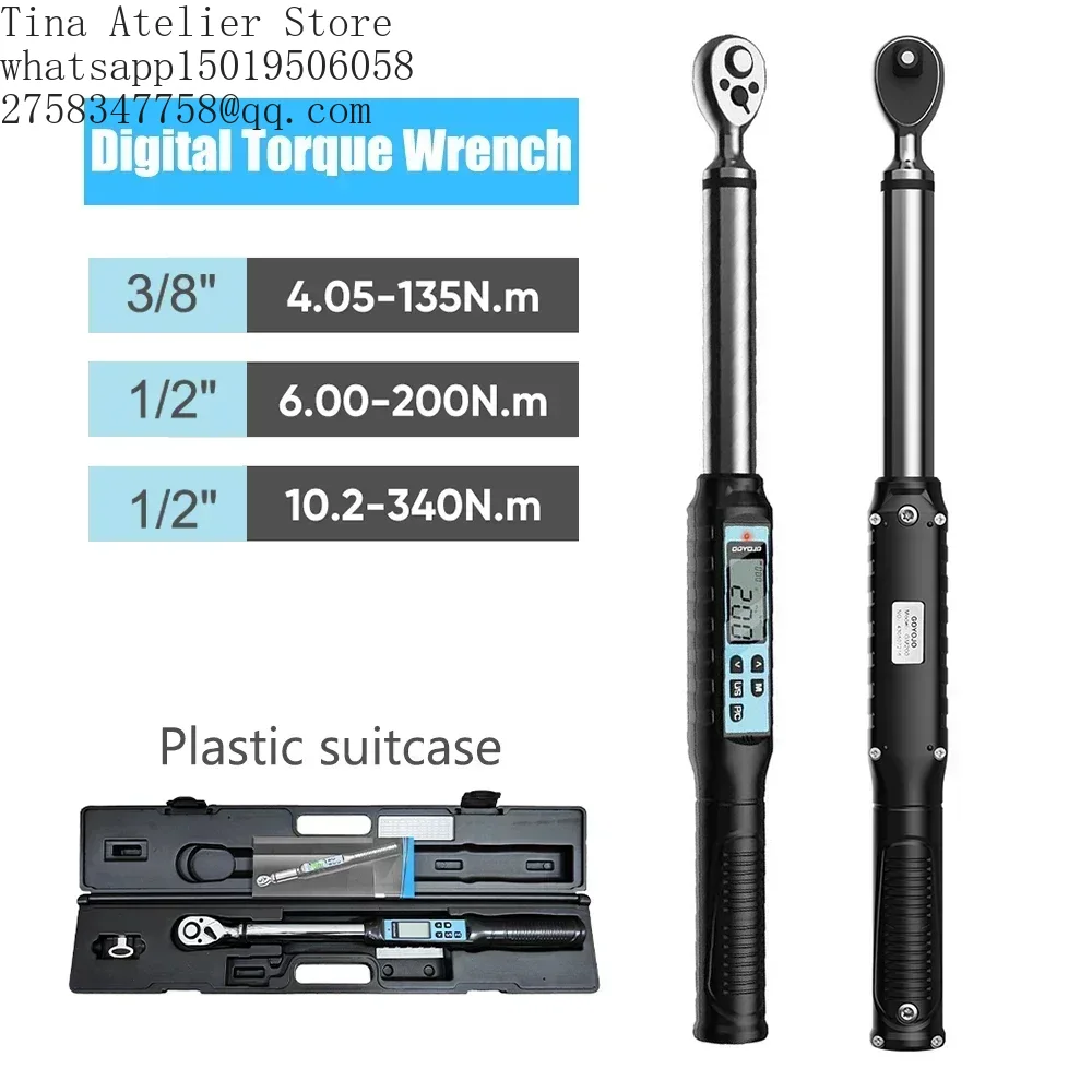 Torque Wrench - GOYOJO プロフェッショナルデジタルトルクレンチ 1/2インチ 3/8インチ バイク・車・自転車修理ツール データ保存機能付き力測定器