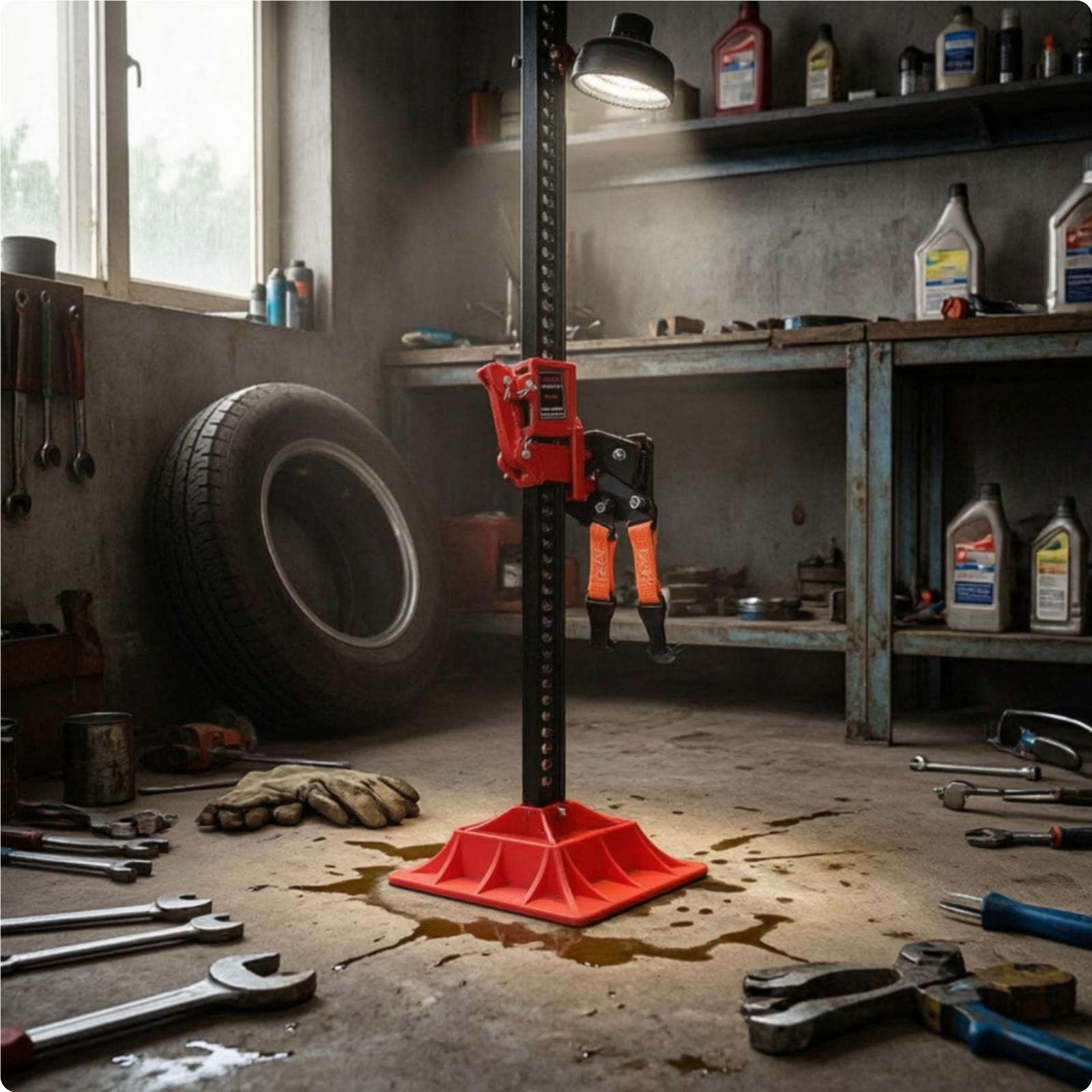 床用ジャッキ用、頑丈な昇降サポート、滑り止め加工を施した赤い - Car Jack のレビューと価格