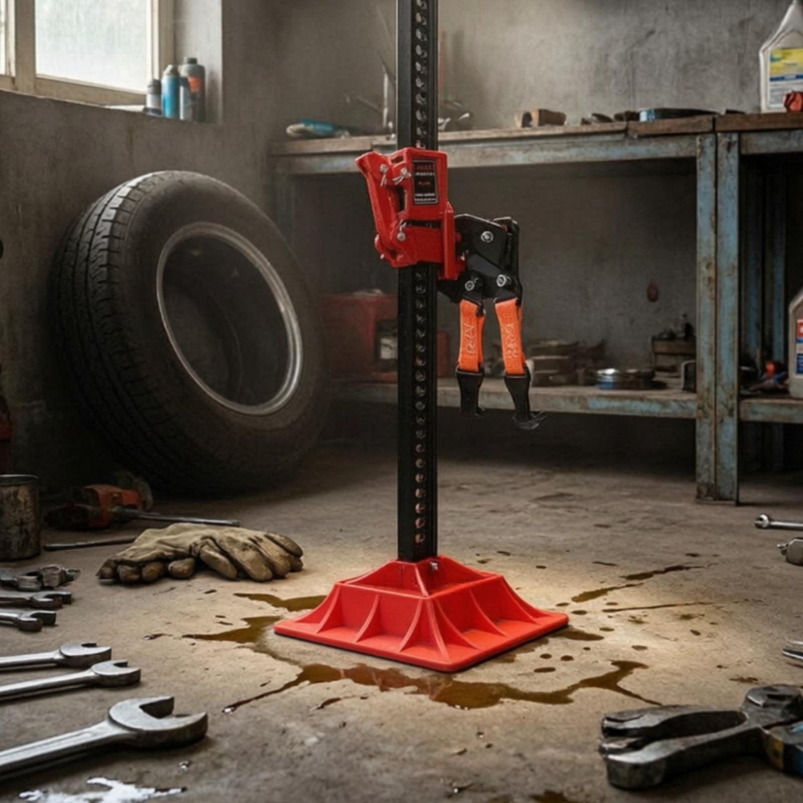 床用ジャッキ用、頑丈な昇降サポート、滑り止め加工を施した赤い - Car Jack のレビューと価格