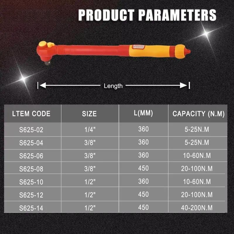 SFREYA S625 断熱トルクレンチ 高電圧耐性 産業用 - Torque Wrench のレビューと価格